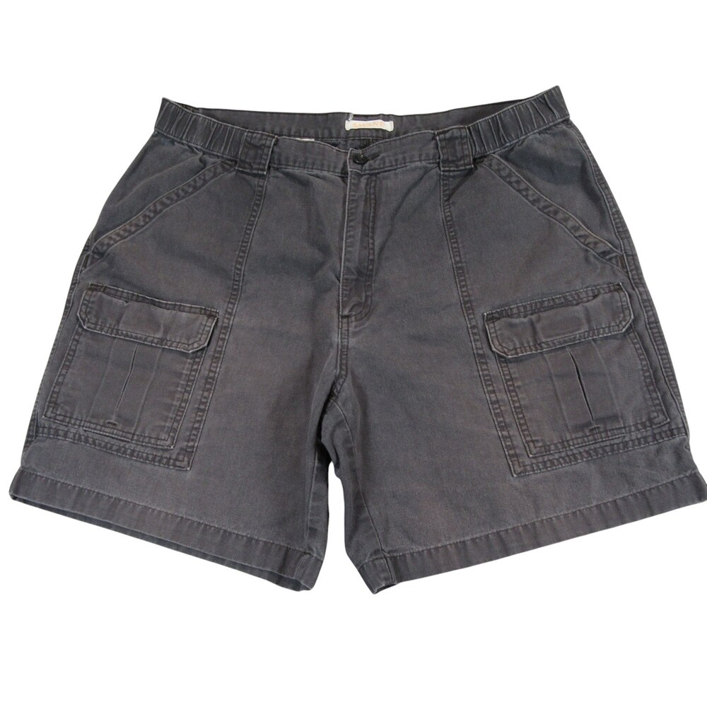 Savane Mens Cargo Shorts 38 x 7 Dark Gray 100% Cotton Pockets